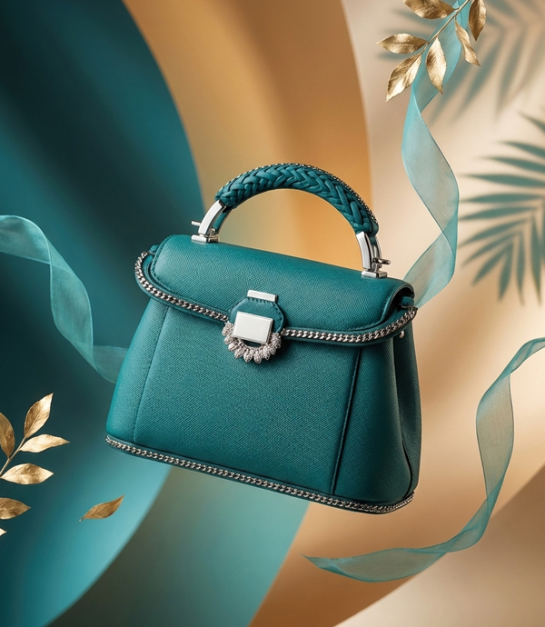 Teal Braid Bag Image